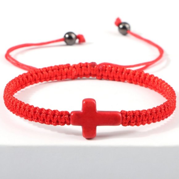 Cross Bracelet,Cross Drawstring Bracelet,Macrame Cross Bracelet, Friendship,Gift - Picture 1 of 1